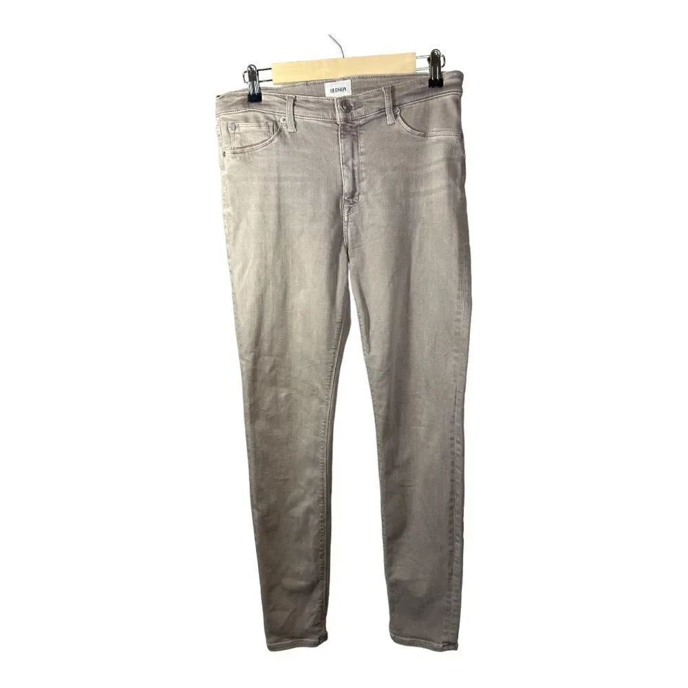 HUDSON Women’s Nico Midrise Ankle Super Skinny Jeans Tan/Beige Size 30